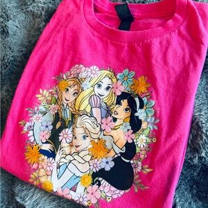 Girls Medium Oversized Boutique Tee – Disney Princess Graphic